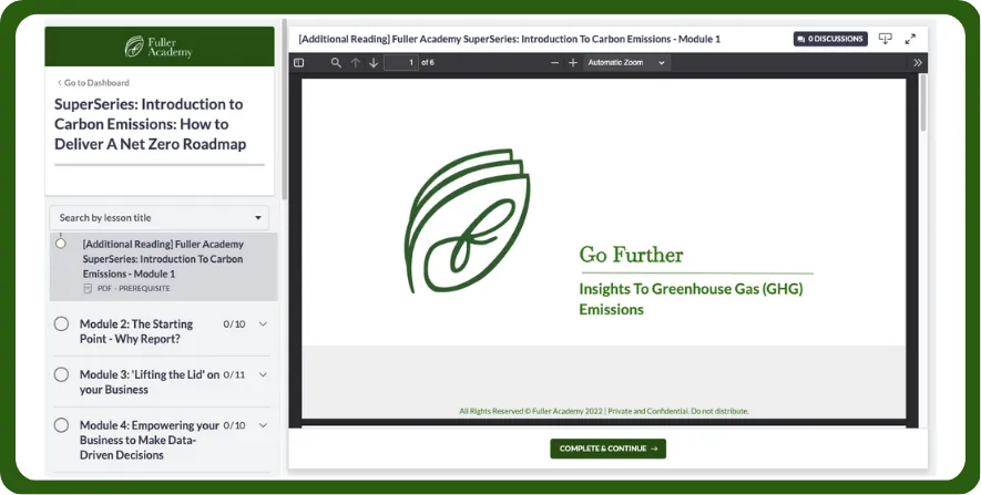 Sustainability Online Courses ESG