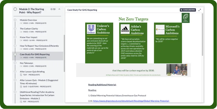 Sustainability Online Courses ESG