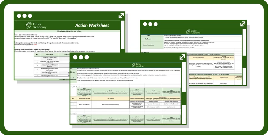 sustainability studies dashboard overview