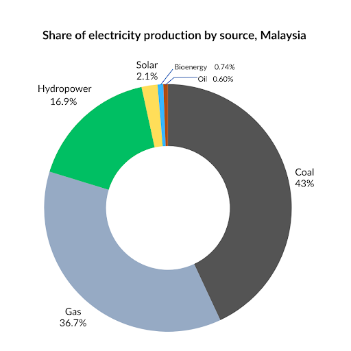 Share of electricity production